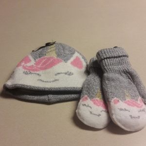 Fireside youth hat and mittens